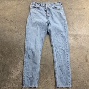 Levi's Women's 501 Light Blue Denim Button- Fly Jeans S/26 Retro Y2k VTG Western